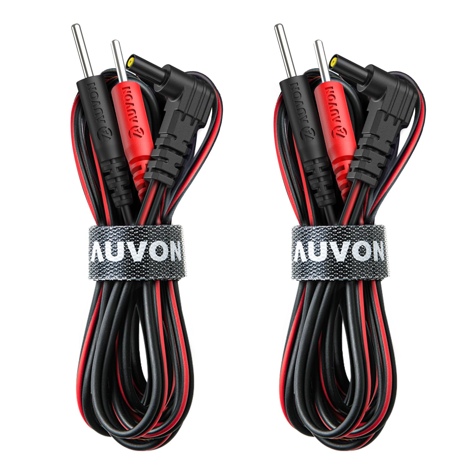 AUVON lead wires for TENS unit with 2mm pin pads 2 pack
