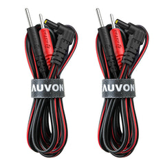 AUVON lead wires for TENS unit with 2mm pin pads 2 pack