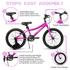 AVASTA Bilbo 18 inch kids bike plum red side profile