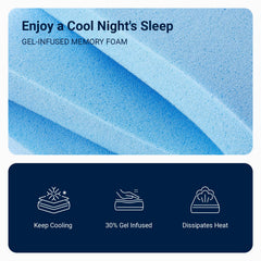 Gel memory foam cushioning in Avenco twin mattress