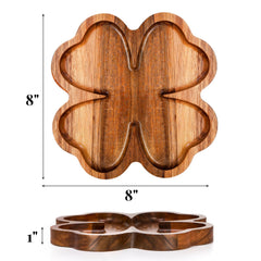 Acacia wood serving tray 8 inch square for nuts and cheese