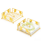Avolander 2 pack napkin holder for table with gold ginkgo leaf