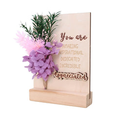 Awesperol inspirational desk decor for women on wooden base