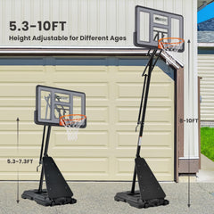 Portable base with wheels AWII SPORT basketball hoop setup
