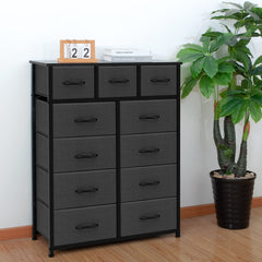 Wood Top and steel frame dresser AZL1 Life Concept in dark grey
