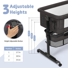 Breathable mesh panels on Baby Bassinet for airflow