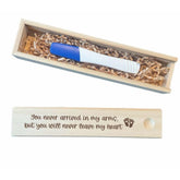 Baby loss keepsake box with engraved inscription on wood