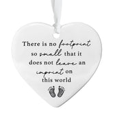Baby Loss Memorial Ornament heart shaped ceramic keepsake
