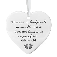 Baby Loss Memorial Ornament heart shaped ceramic keepsake