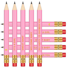 Baby Shower Pencils for Party Games 50 Pack 4 inch for Girl