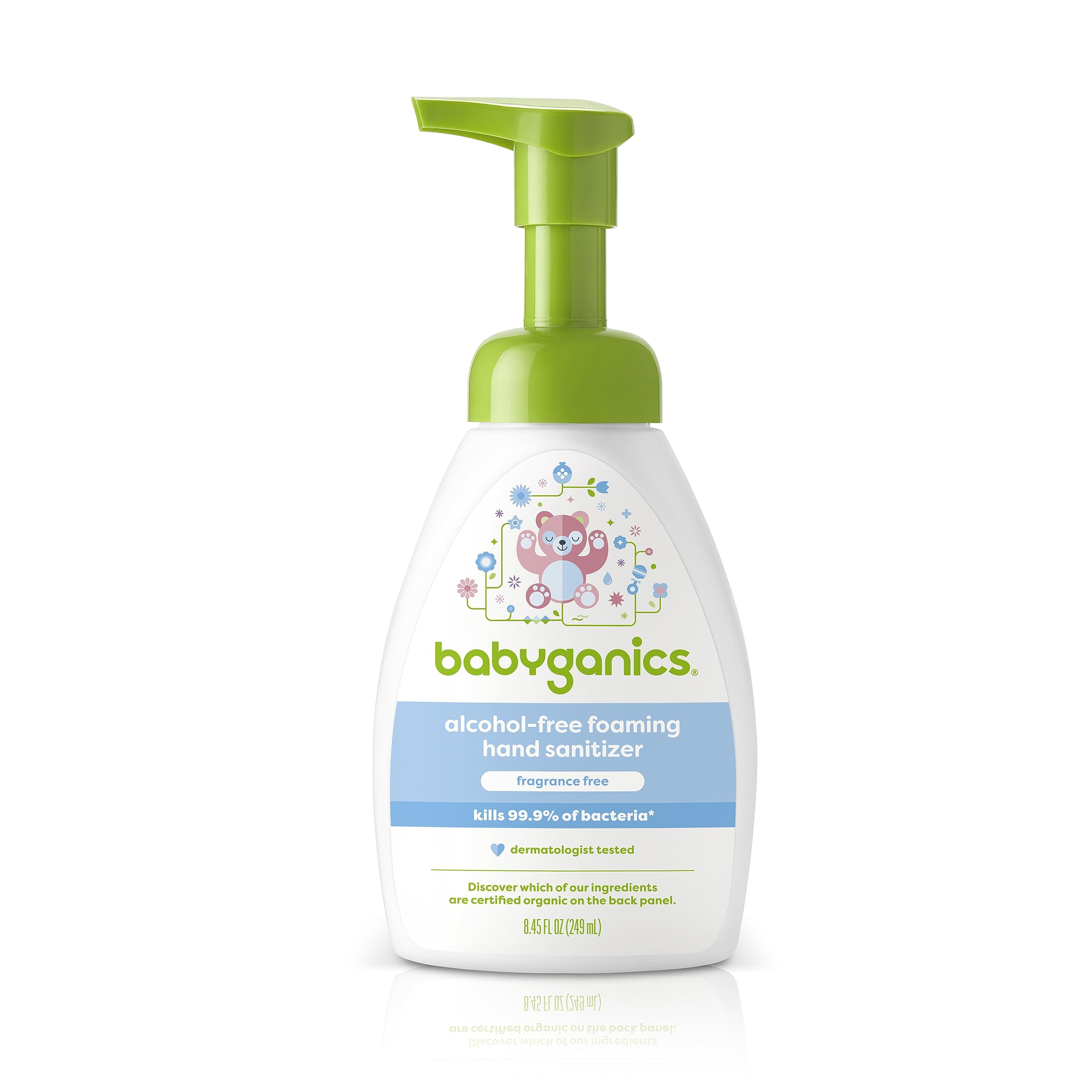 Babyganics Alcohol-Free Foaming Hand Sanitizer pump bottle 8.45 oz