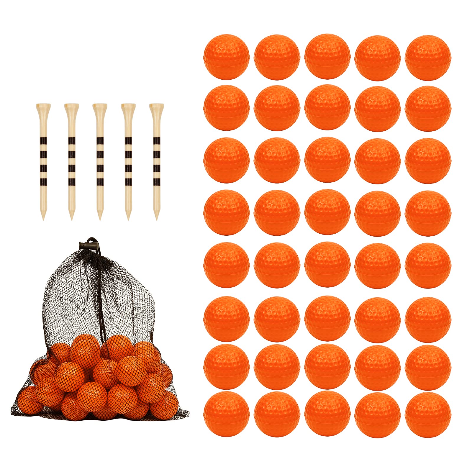 Bac-kitchen 40 pack foam golf balls set with bright colors