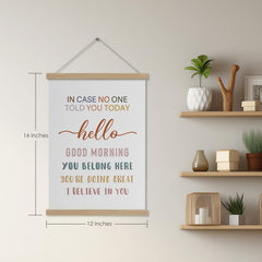 Durable solid wood hanging scroll 12 x 16 inches poster