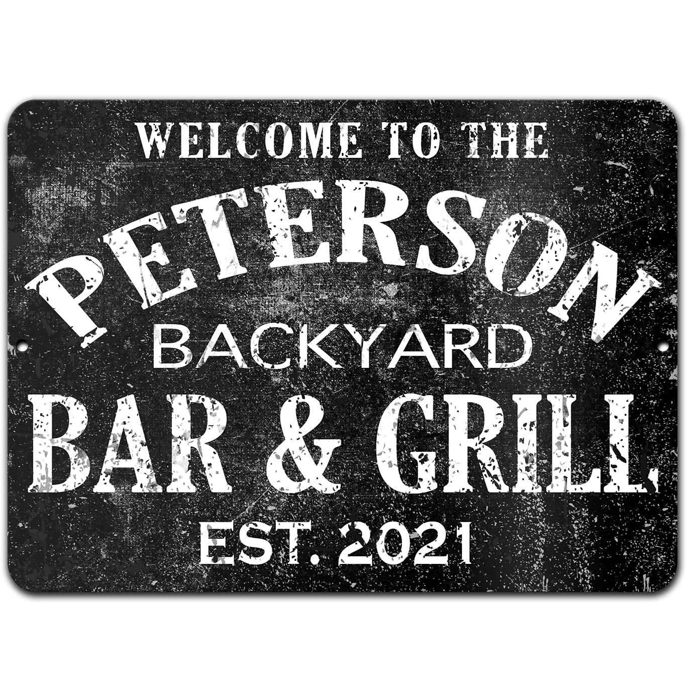 Backyard Bar & Grill Custom Metal Outdoor Tin Sign 9x12 size