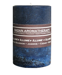 Badan Body Illume Rustic Pillar Candle dark blue round 3x4.5