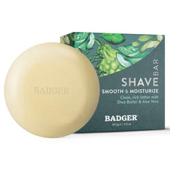 Badger Organic Shaving Soap Puck 3.15 oz bar front view