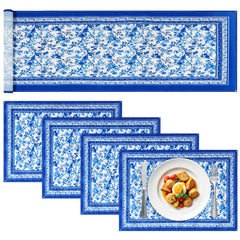 Bafeil blue floral table runner