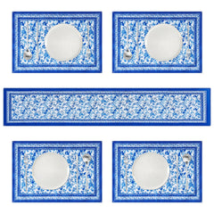 Table runner and placemats set with sizes 183x33cm and 32x45cm