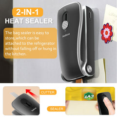 2 in 1 bag sealer and cutter portable design