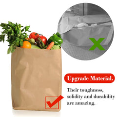 BagDream kraft paper grocery bags square bottom 12x7x17