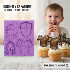 Ornate shield patterns in Bakformk silicone mold