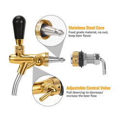 Ball lock quick disconnect for corny keg tap