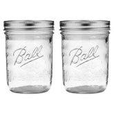 Ball wide mouth pint mason jars 16oz 2-pack with lids and bands