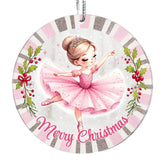 Pink Ballerina Ornament for Girls closeup