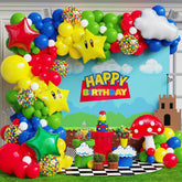 Balloon garland kit contents 125 latex balloons and foil accents