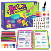 Balloon Twisting Kit with Pump for Beginners contents 160 long animal balloons and pump
