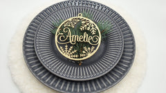 Baltic Birch plywood natural finish ornament 12 cm tall