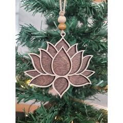 Handmade in the USA lotus design ornament