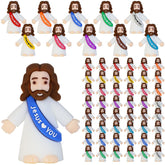 Bamamon 50 Pcs Little Jesus Figures 1.2 x 1.4 inches in 10 colors