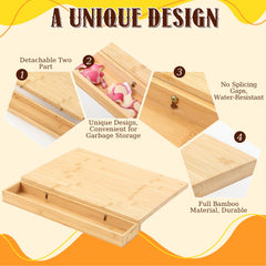 Non slip bamboo cutting board in burly wood color