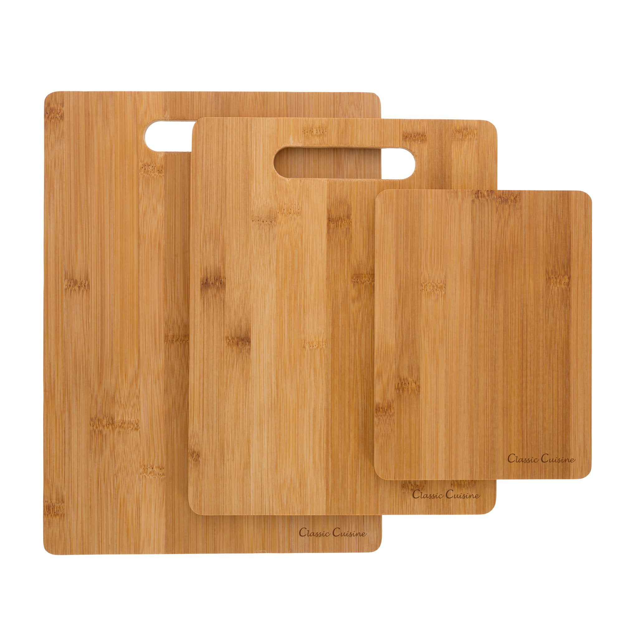 Classic Cuisine bamboo cutting board set small board 8x6