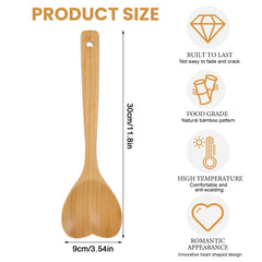 Heart shaped bamboo spoon for kitchen decor and gifting