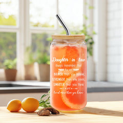 Glass tumbler for iced coffee and smoothies