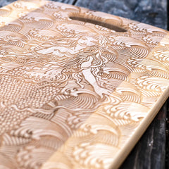 Laser engraved Bamboo Mermaid Cutting Board