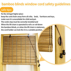 Indoor and outdoor bamboo blinds for sun control