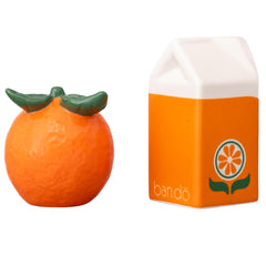 ceramic salt pepper shakers by ban.do orange color