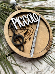 Handpainted wood ornament made in North Carolina by a couple