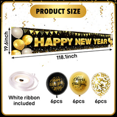 18 latex balloons included with banner set