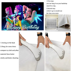 Durable reusable polyester backdrop banner for celebrations