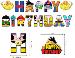 Birthday decorations set for boys and girls party includes banner and toppers