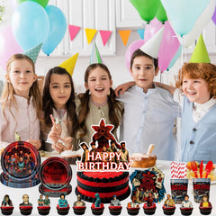 Birthday banner included in Stranger 5 TV Birthday Decorations Set