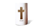 Baptism Gift Cross Votive made of earthenware clay
