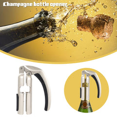 Ergonomic champagne opener with easy-grip handles