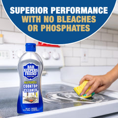 Non-scratching formula for porcelain and glass surfaces