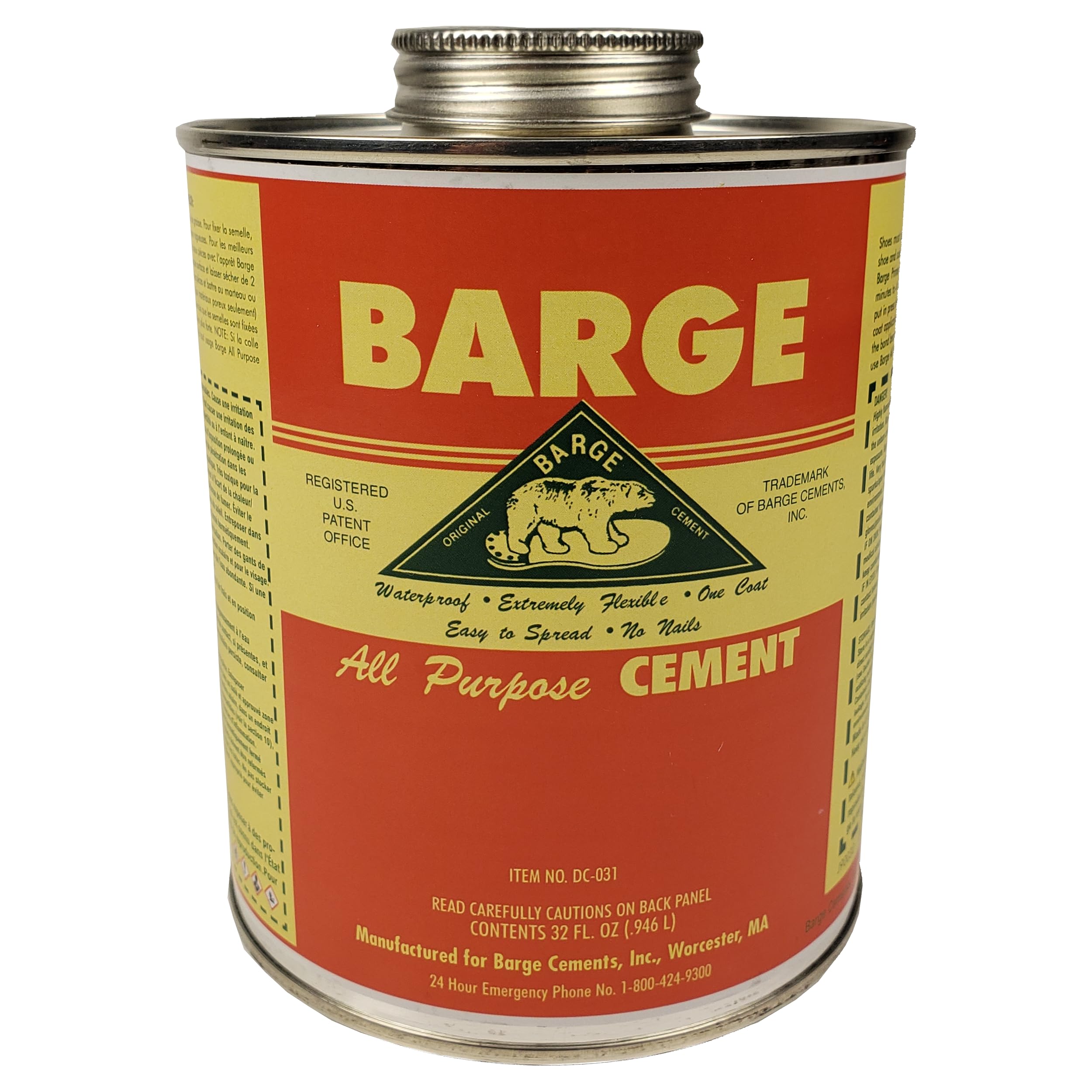 Barge All Purpose Cement Quart O22721 packaging