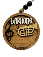 Baritone marching band ornament front view